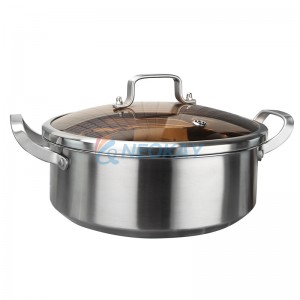 9pcs 18/8 Stainless Steel Non-Stick Household Kitchen Pot Set Soup Pot Frying Pot Set Kitchen Pan Set