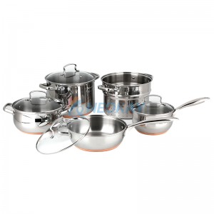 Stainless Steel Pots and Pans Set 9-Piece Induction Cookware Set Saucepan Pasta Strainer