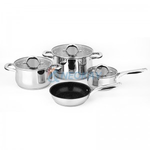 MultiClad Utensilios de cocina de acero inoxidable Juego de utensilios de cocina de 7 piezas Juego de utensilios de cocina de acero inoxidable Plata