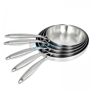 MultiClad Open Skillet Stainless Steel Triply Omelette Fry Pan Oven & Dishwasher Tutus Ordo Coquendam Pan Cookware