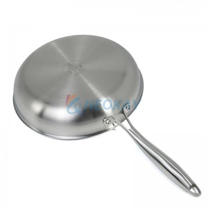Triply Stainless Steel Frying Pan with Nonstick Honeycomb Coating Small Steel Fry Pan Induction Compatible