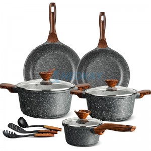 Pots and Pans Set Nonstick Induction Cookware Sets Frying Pan Saucepan Sauté Pan Griddle Pan