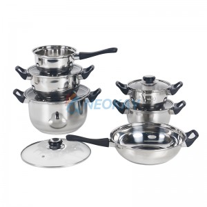Stainless Steel Set 12 Pieces Pot Sets for Cooking Premium Non-Toxic Pots and Pan Set For All Cooktops PFAS Free