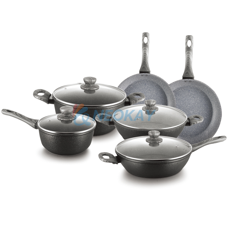 10 pcs cookware sets nonstick wholesale aluminium cooking pot custom cookware sets cooking non stick pots sets