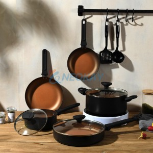 10 Piece Aluminum Cookware Set Pots and Pans Set Nonstick Kitchen Cookware