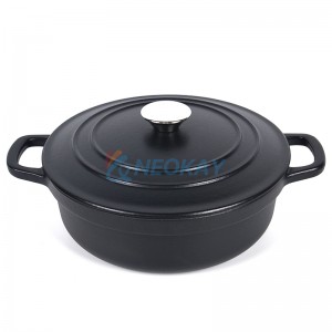 Cast Iron 4-In-1 Heavy-Duty Dutch Oven With Skillet Lid Set Oven Grill Low Soup pot Stove Top BBQ and Induction Safe