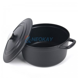 Cast Iron 4-In-1 Heavy-Duty Dutch Oven With Skillet Lid Set Oven Grill Low Soup pot Stove Top BBQ and Induction Safe