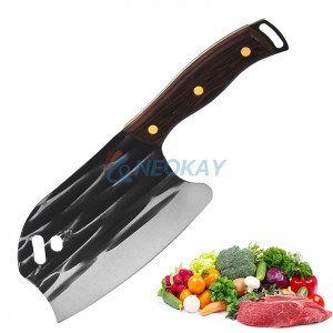 Cuchillo de carnicero serbio Tang completo, minicuchillo de Chef afilado, hoja forjada a mano de acero al carbono, cuchillo de carnicero para acampar