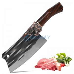 Cuchillo de carnicero Cuchillo de carnicero forjado con diseño liviano y sin esfuerzo Cuchillo para cortar con cuchillo de chef chino alemán de acero de alto carbono