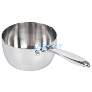 18CM Durable Quality Nonstick Triply Stainless Steel Saucepan With Lid