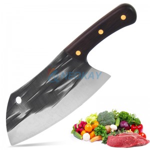 مطورة سكين الطاهي الصربي الساطور سكاكين المطبخ اليابانية مزورة يدويًا تقطيع حاد ومقبض تانغ بالكامل سكين الجزار سكين قطعة أرض