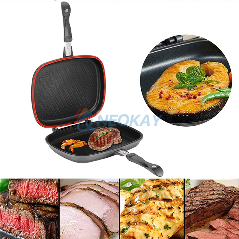 Happy Call Pan Cookware Double Sides Grill Pan Steak Fry Pan - Pans -  AliExpress