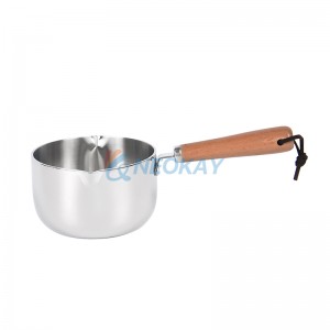 Small Pot with Oil Griddle Pot Noodle Cooking Pot Kitchen Metal Saucepan Pot with Pour Spout Mini Stainless Steel Pot
