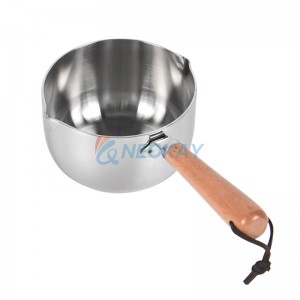 Small Pot with Oil Griddle Pot Noodle Cooking Pot Kitchen Metal Saucepan Pot with Pour Spout Mini Stainless Steel Pot