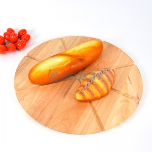 Pizza Peel with Pizza Cutter Round Pizza Paddle, Acacia Wood Pizza Cutting Board Cheese Serving Board