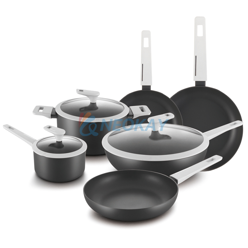 Quality 9 Pcs ollas et Panos Non lignum Cookware Set Nonstick Forged Olla Pan Aluminium Cookware Sets