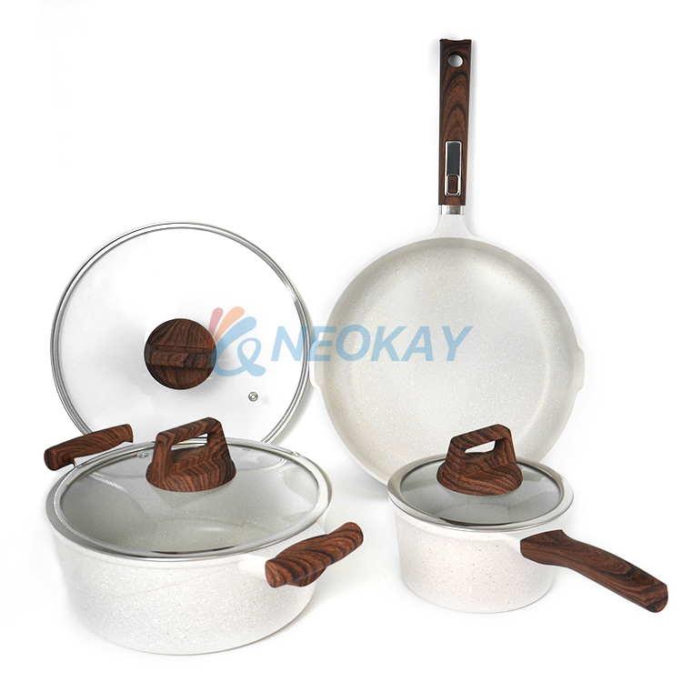 Aluminum Granite Nonstick Cooking Pot Induction Cookware Set