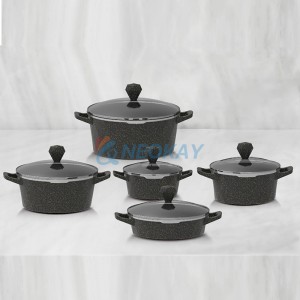 Pots and Pans Set Nonstick Granite Coating Non Stick Cookware Sets Pans