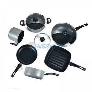 Frying Pans Nonstick with Lid 10 Piece Multi-function Non Stick Skillet Pan Cookware Set Aluminum Induction Bottom Pots and Pans Set Nonstick Oven Safe