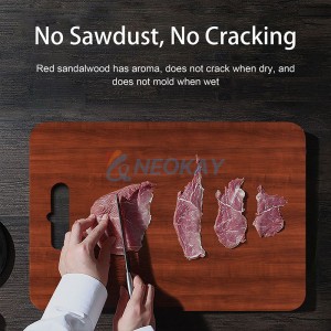 Double-sided usable pure titanium cutting board wooden cutting board