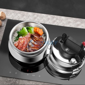 Pressure Cooker Kitchen Pressure Cooker Suitable for Induction and Stove-top 304 Stainless Steel Cookware with Easy Opening&Closing Lid