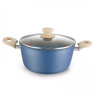 Pots And Pans 7 Piece Blue Cast Iron Kitchen Ware Non Stick Cookware Set Cooking Cookware Sets
